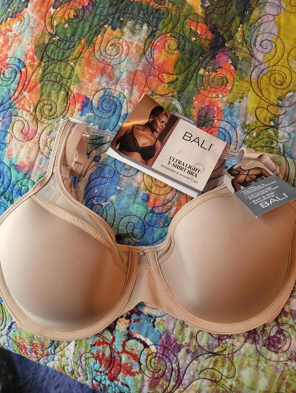 Bali Ultra Light T-Shirt Bra in beige. 36C